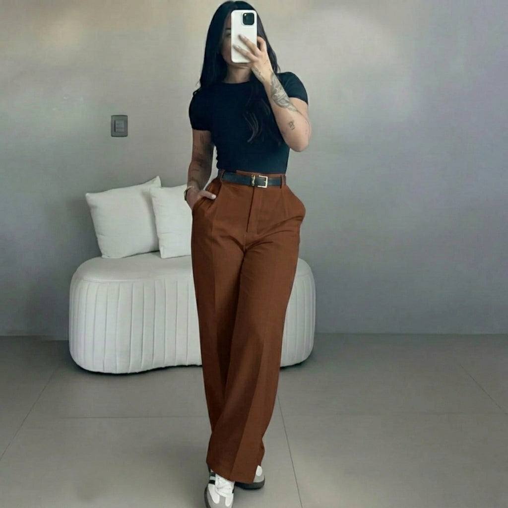 🔥 BESTSELLER | 8PCS $24.99 | Women's High Waisted Straight Leg Suit Pants