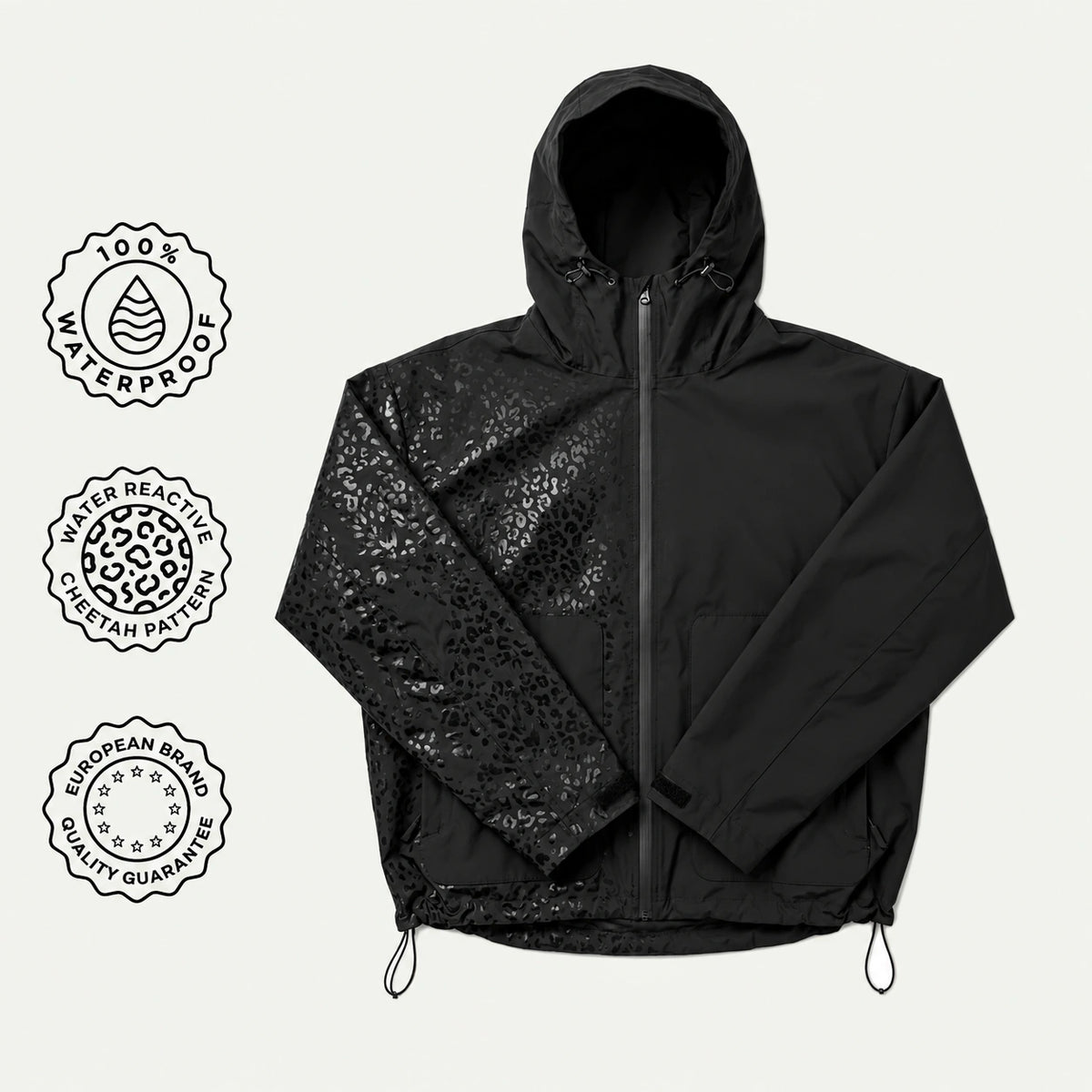 🔥 BESTSELLER | 1PCS $12.99 | Water Reactive Cheetah Rain Jacket