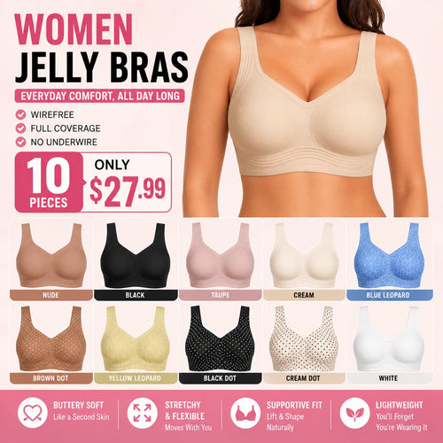 🔥 Clearance Sale — Limited Stock! 🔥Women Jelly Bras Wirefree Full Coverage No Underwire