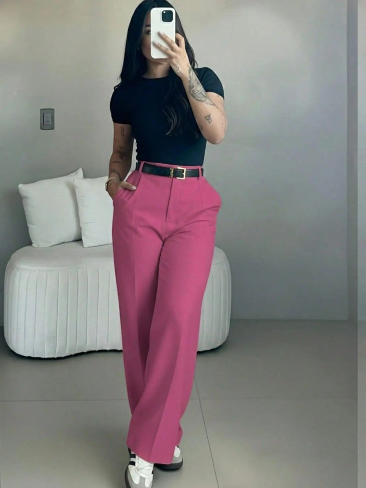 🔥 BESTSELLER | 8PCS $24.99 | Women's High Waisted Straight Leg Suit Pants