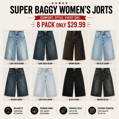 🔥 Clearance Sale — Limited Stock! 🔥Super Baggy Women's Jorts