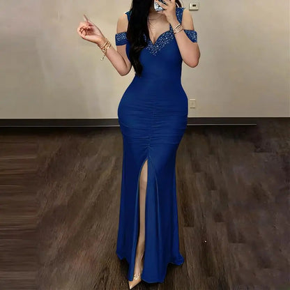 Wrapped slit dress