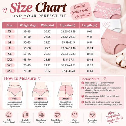 🔥 BESTSELLER | 24PCS $29.99 | Women's Plus Size Cotton Elastane Underwear