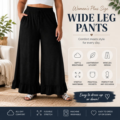 🔥Limited Stock!🔥Women's Plus Size Wide Leg Pants
