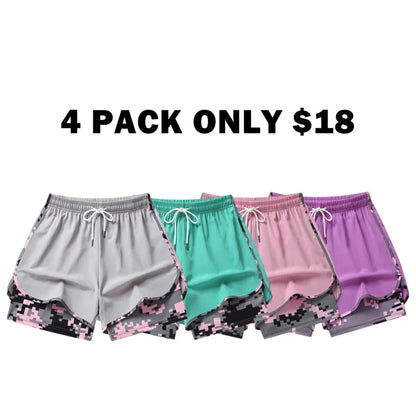 women’s casual athletic shorts with built-in liner