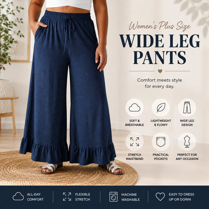 🔥Limited Stock!🔥Women's Plus Size Wide Leg Pants