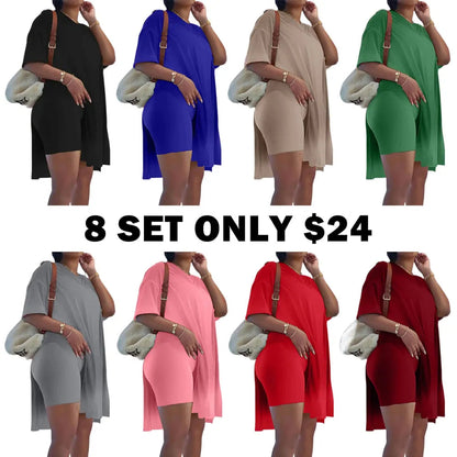 Plus Size 2 Piece Outfits Short