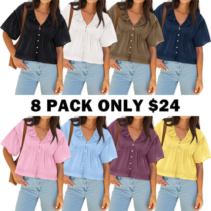 Women's Cropped Babydoll Tops