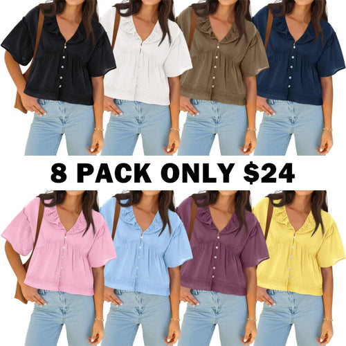Women's Cropped Babydoll Tops