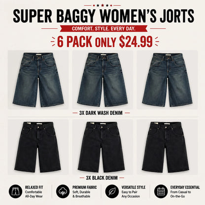 🔥 Clearance Sale — Limited Stock! 🔥Super Baggy Women's Jorts