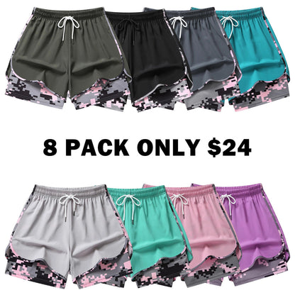 women’s casual athletic shorts with built-in liner