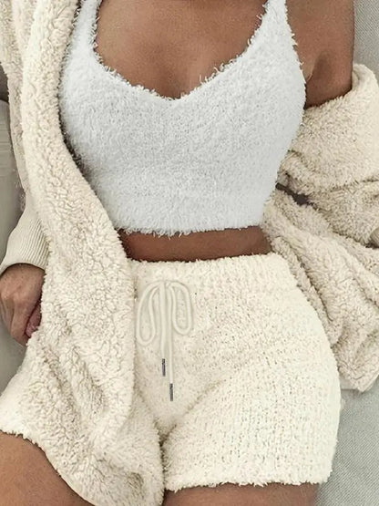 Plush Three-piece Pyjama Set