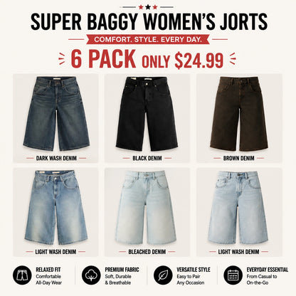 🔥 Clearance Sale — Limited Stock! 🔥Super Baggy Women's Jorts