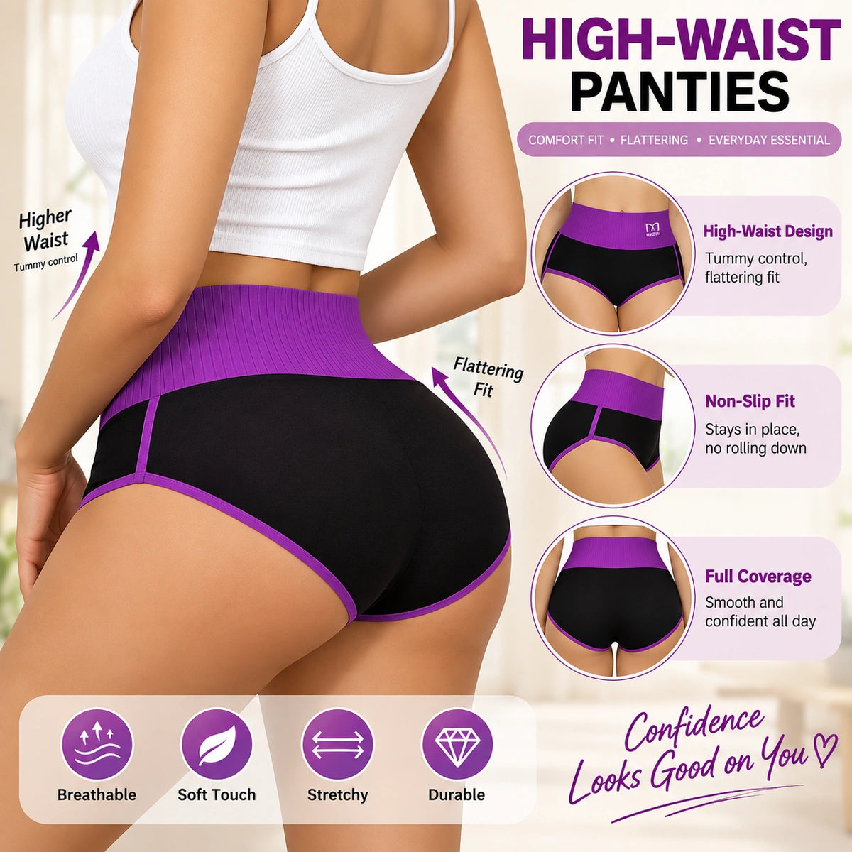 🔥 BESTSELLER | 20PCS $29.99 | Women's High Waist Seamless Underwear