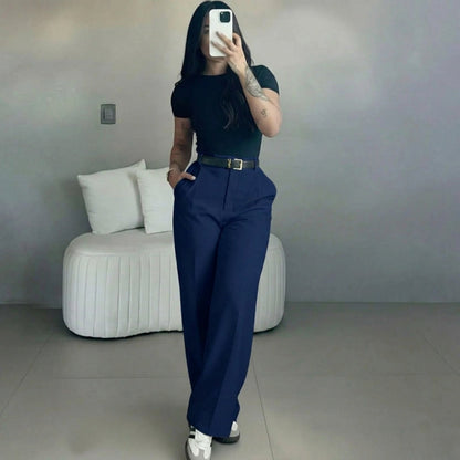 🔥 BESTSELLER | 8PCS $24.99 | Women's High Waisted Straight Leg Suit Pants