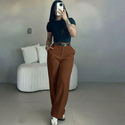 🔥 BESTSELLER | 8PCS $24.99 | Women's High Waisted Straight Leg Suit Pants
