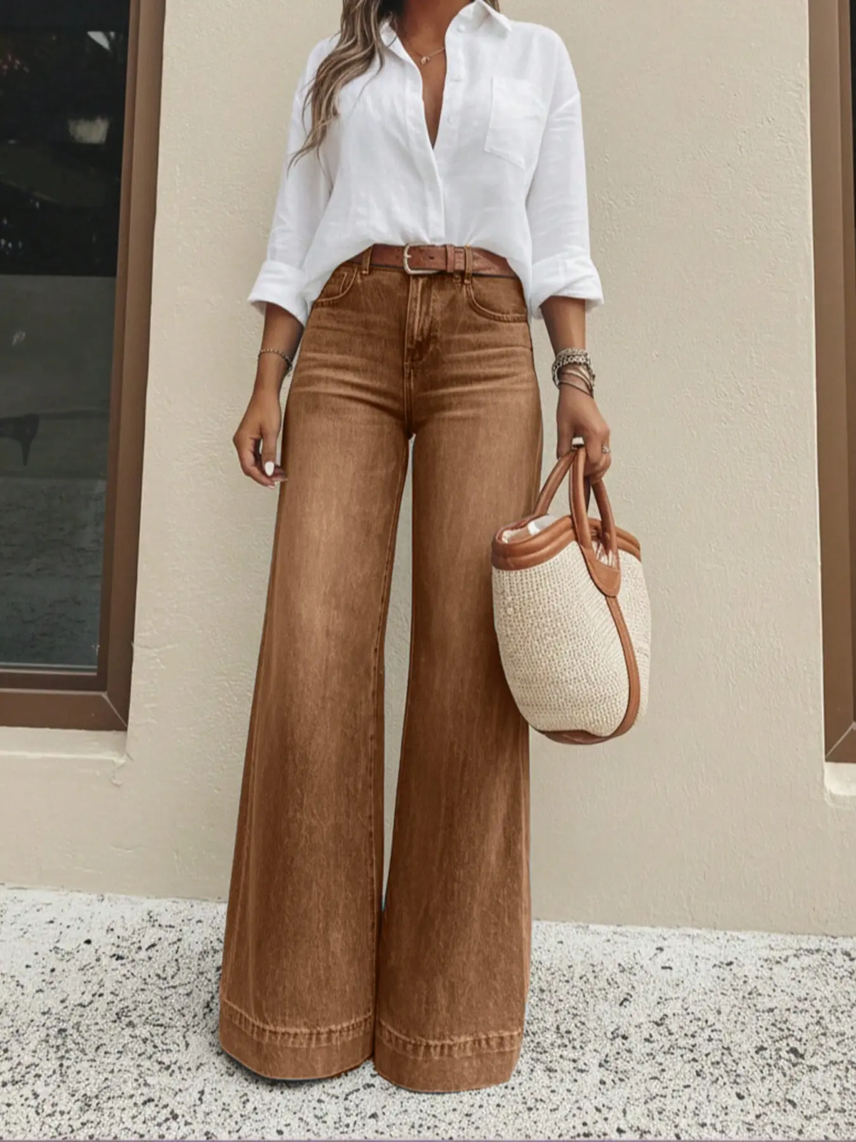 🔥 BESTSELLER | 5PCS $22.99 | Women's Loose Fit Baggy Oversized Straight Leg Denim Jeans with Pockets