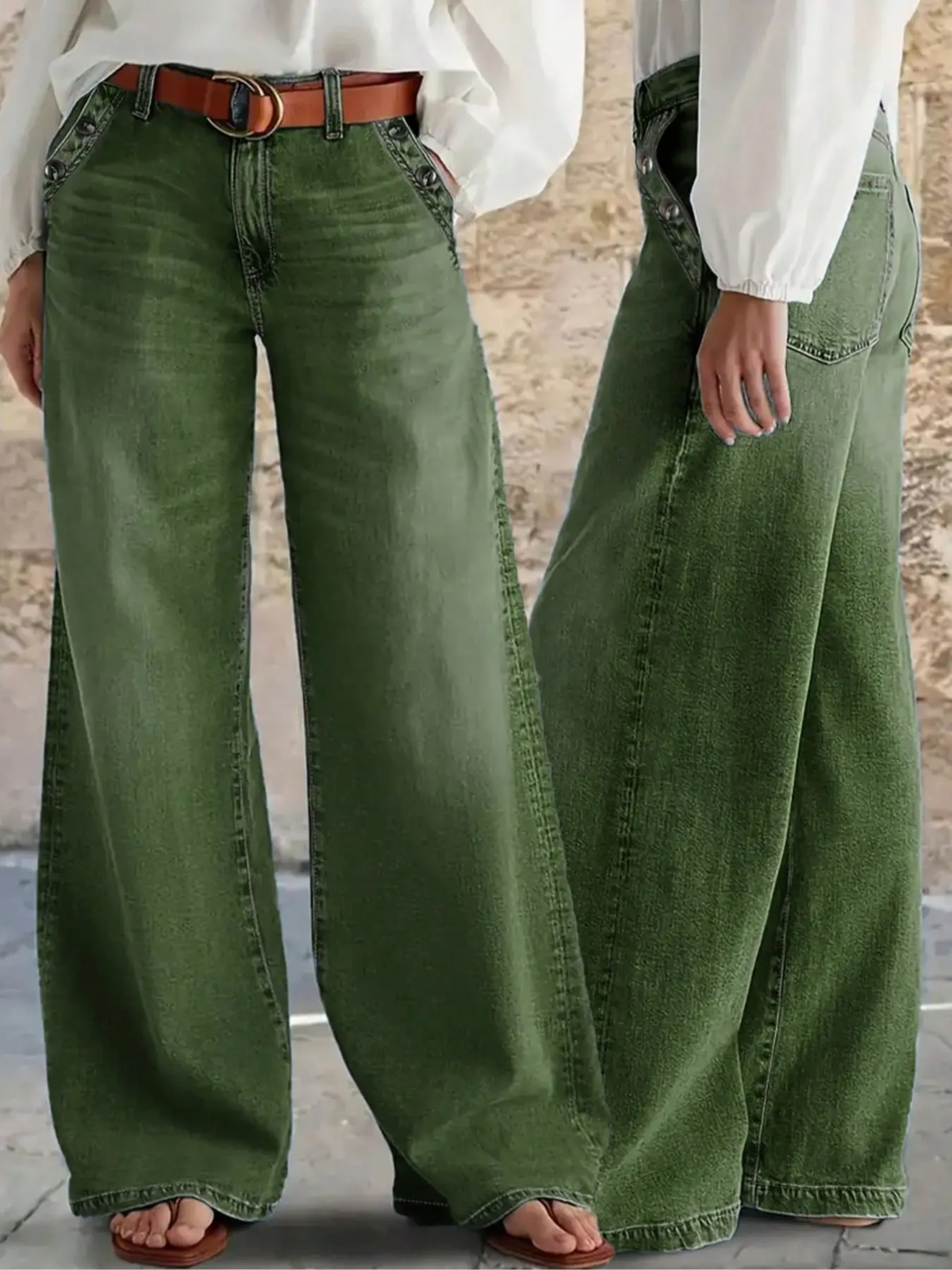 🔥 BESTSELLER | 5PCS $22.99 | Women's Loose Fit Baggy Oversized Straight Leg Denim Jeans with Pockets