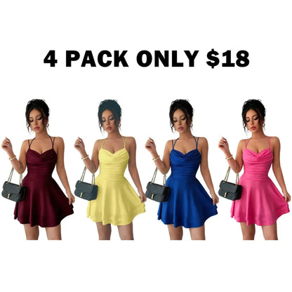 French Style Sexy Slim-Fitting Ruched Dress