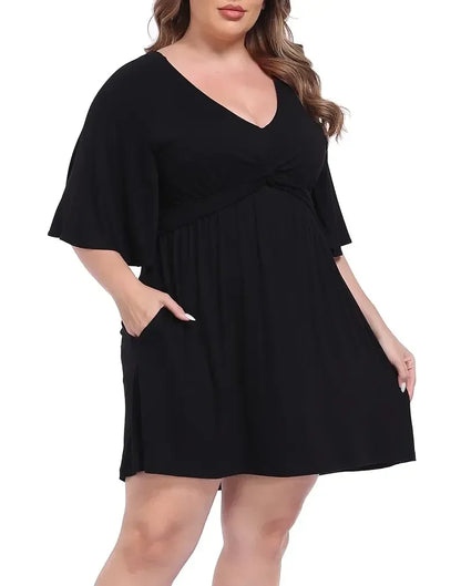 Women's Plus Size Romper Dress
