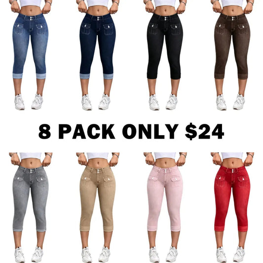Women's Tight Fit Seven-Quarter Pants