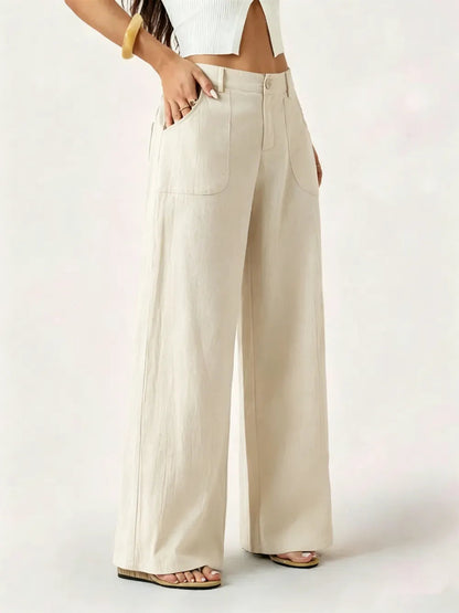 Women's Classical Linen Palazzo Pants