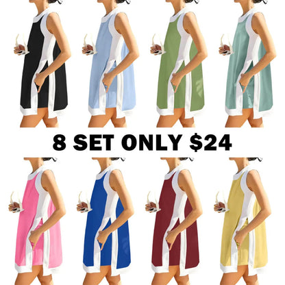 Women's Casual Color Block Two Piece Sets