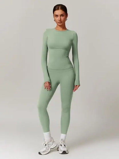 Skinny Tee & High Waist Leggings Tracksuit Set