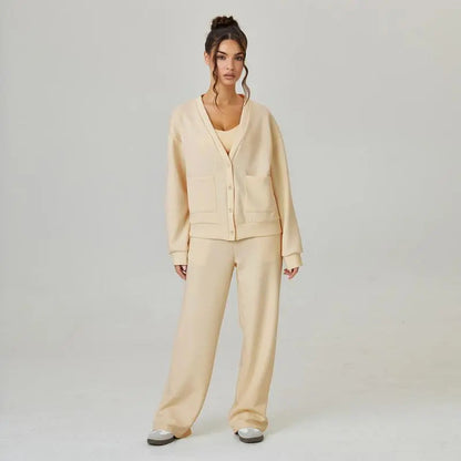 Women's Slouchy Solid Color Soft Two Piece Set
