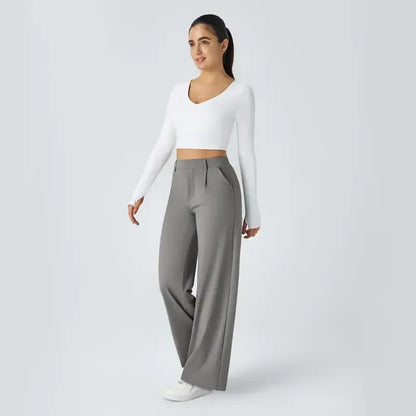 Flex DayStretch High Waisted Pocket Straight Leg Work Pants