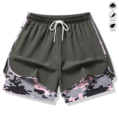 women’s casual athletic shorts with built-in liner