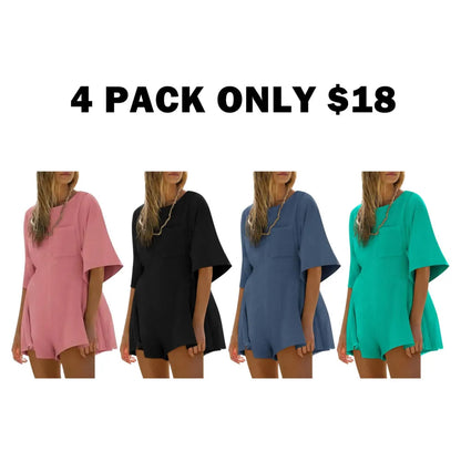 Summer Casual Loose Jumpsuits with Pocket